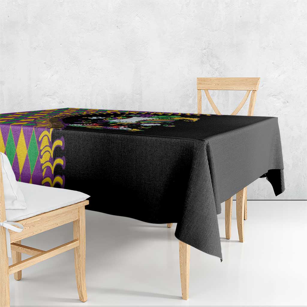 Dripping Baseball Mardi Gras Tablecloth Throw me Something Mister!