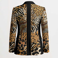 Proud Black Nurse RN Blazer African Stethoscope Animal Skins Pattern