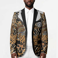Proud Black Nurse RN Blazer African Stethoscope Animal Skins Pattern