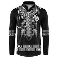 Proud Black Nurse RN Button Sweatshirt Black African Pattern Stethoscope Dashiki Motif