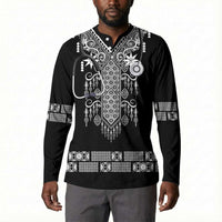Proud Black Nurse RN Button Sweatshirt Black African Pattern Stethoscope Dashiki Motif