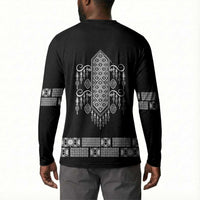 Proud Black Nurse RN Button Sweatshirt Black African Pattern Stethoscope Dashiki Motif