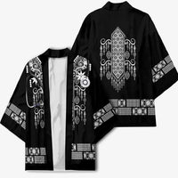 Proud Black Nurse RN Kimono Black African Pattern Stethoscope Dashiki Motif