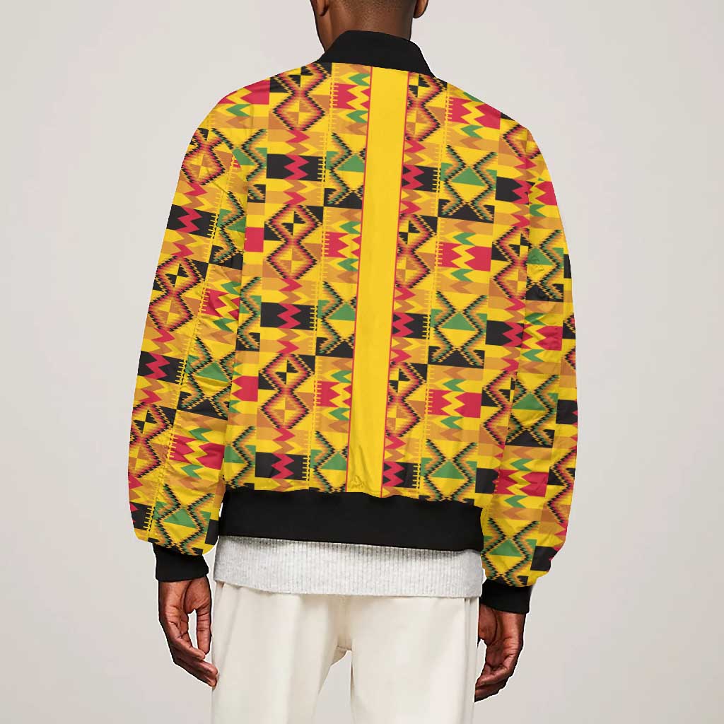 Proud Black Nurse RN Bomber Jacket African Stethoscope Kente Pattern