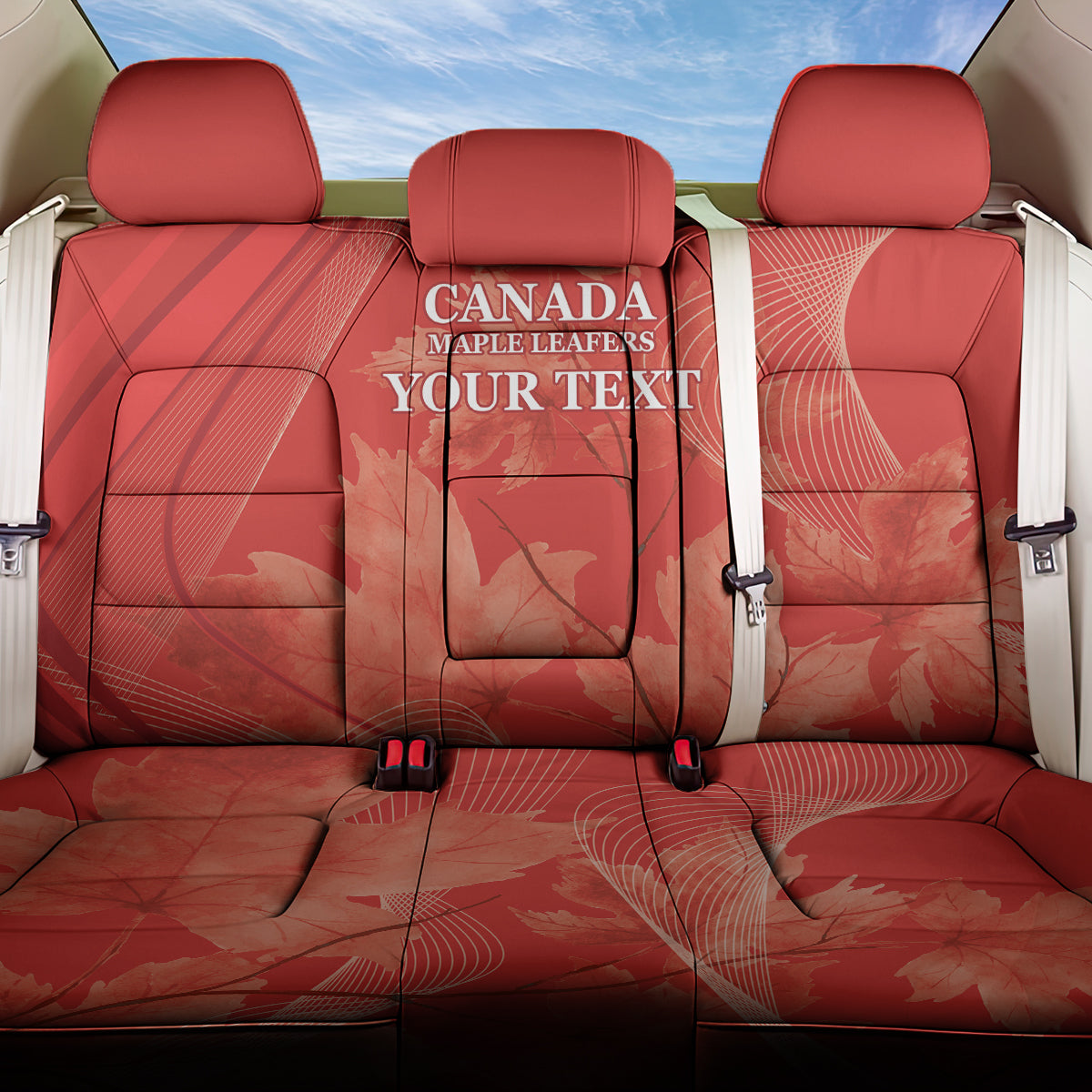 Canada Cricket World Cup 2024 Back Car Seat Cover Maple Leafers Make Champions LT9 - Wonder Print Shop