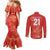 Canada Cricket World Cup 2024 Couples Matching Mermaid Dress and Long Sleeve Button Shirt Maple Leafers Make Champions