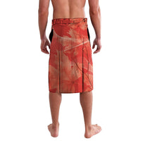 Red patterned cricket shorts, back view with belt loops