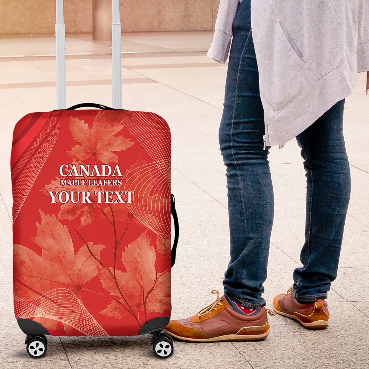 Canada Cricket World Cup 2024 Luggage Cover Maple Leafers Make Champions - Wonder Print Shop