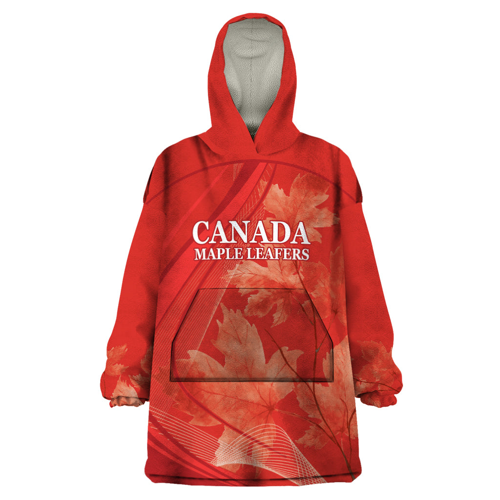 Canada Cricket World Cup 2024 Wearable Blanket Hoodie Maple Leafers Make Champions