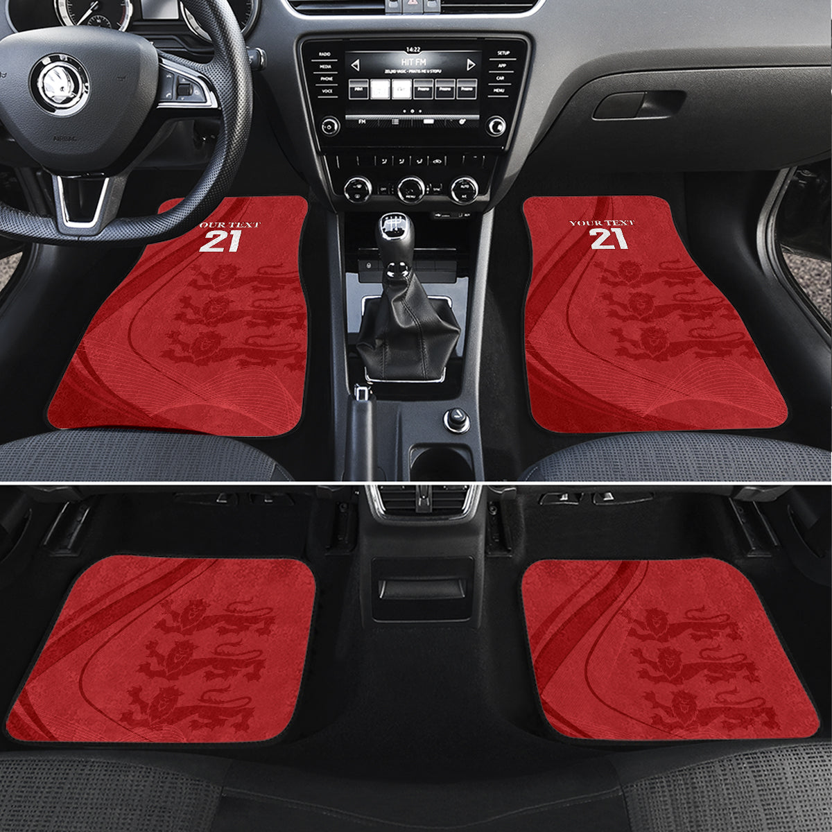 England Cricket World Cup 2024 Car Mats Tri Lions Make Champions LT9 - Wonder Print Shop