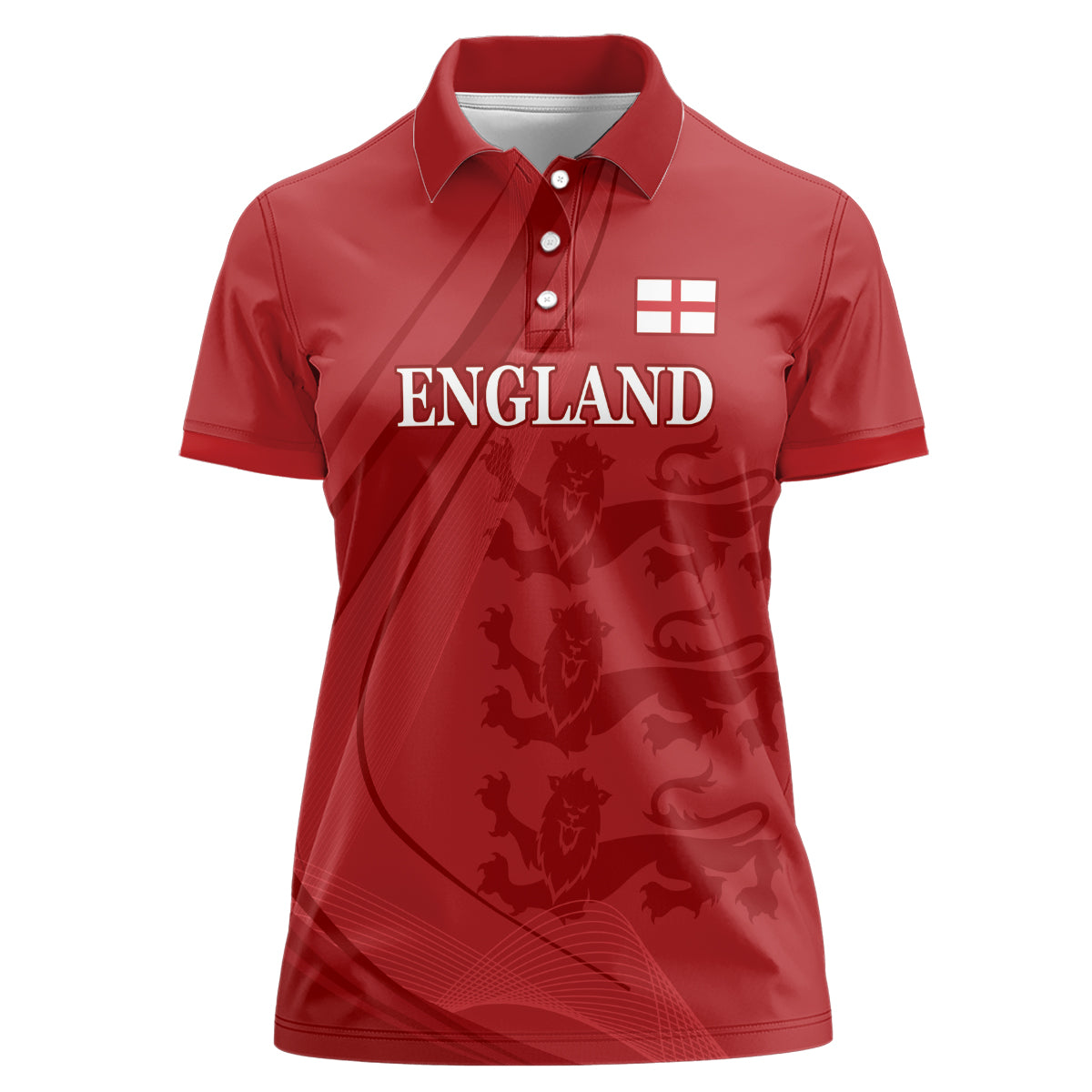 England Cricket World Cup 2024 Women Polo Shirt Tri Lions Make Champions