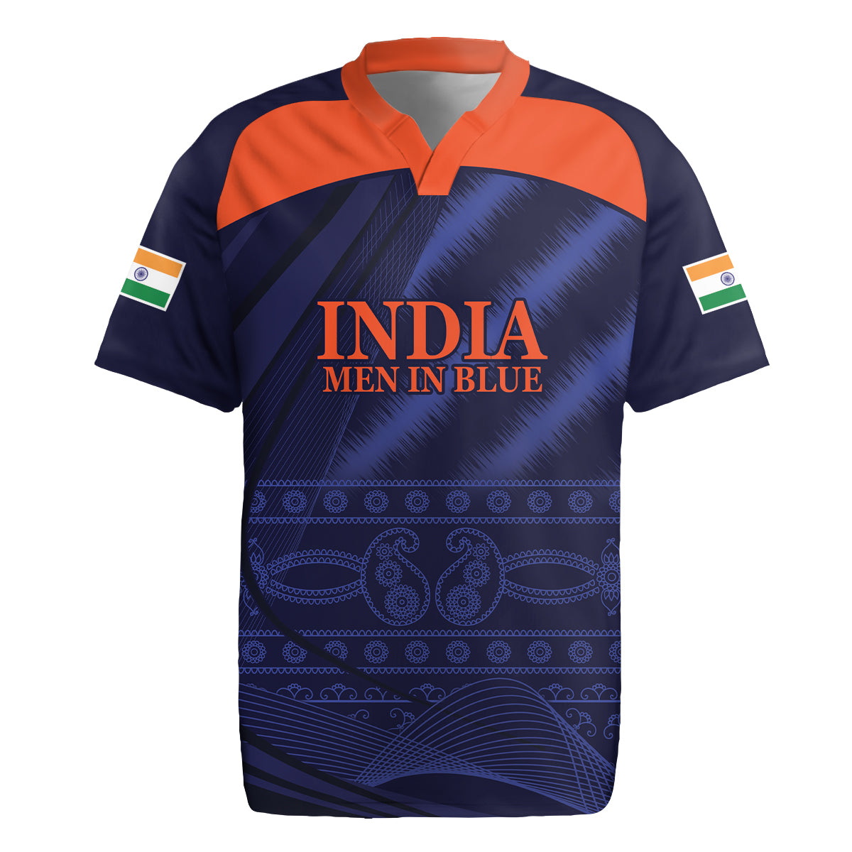 India Cricket World Cup 2024 Rugby Jersey Men In Blue Make Champions