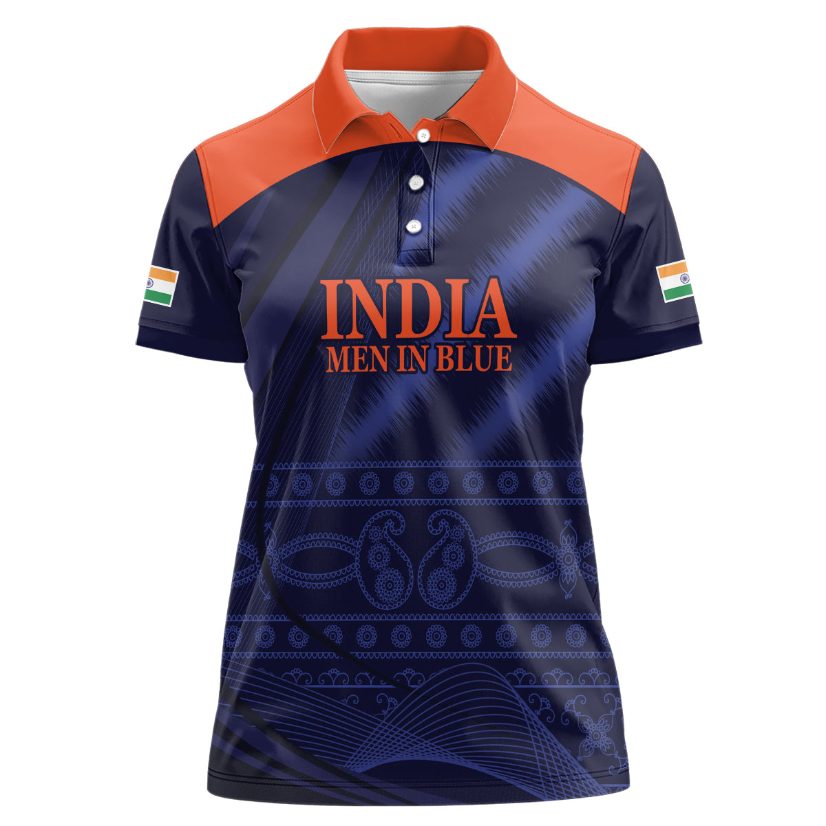 India Cricket World Cup 2024 Women Polo Shirt Men In Blue Make Champions