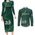 Pakistan Cricket World Cup 2024 Couples Matching Long Sleeve Bodycon Dress and Long Sleeve Button Shirt Shaheens Make Champions LT9 - Wonder Print Shop