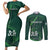 Pakistan Cricket World Cup 2024 Couples Matching Short Sleeve Bodycon Dress and Long Sleeve Button Shirt Shaheens Make Champions LT9 - Wonder Print Shop