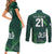 Pakistan Cricket World Cup 2024 Couples Matching Short Sleeve Bodycon Dress and Long Sleeve Button Shirt Shaheens Make Champions LT9 - Wonder Print Shop