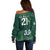 Pakistan Cricket World Cup 2024 Off Shoulder Sweater Shaheens Make Champions - Wonder Print Shop