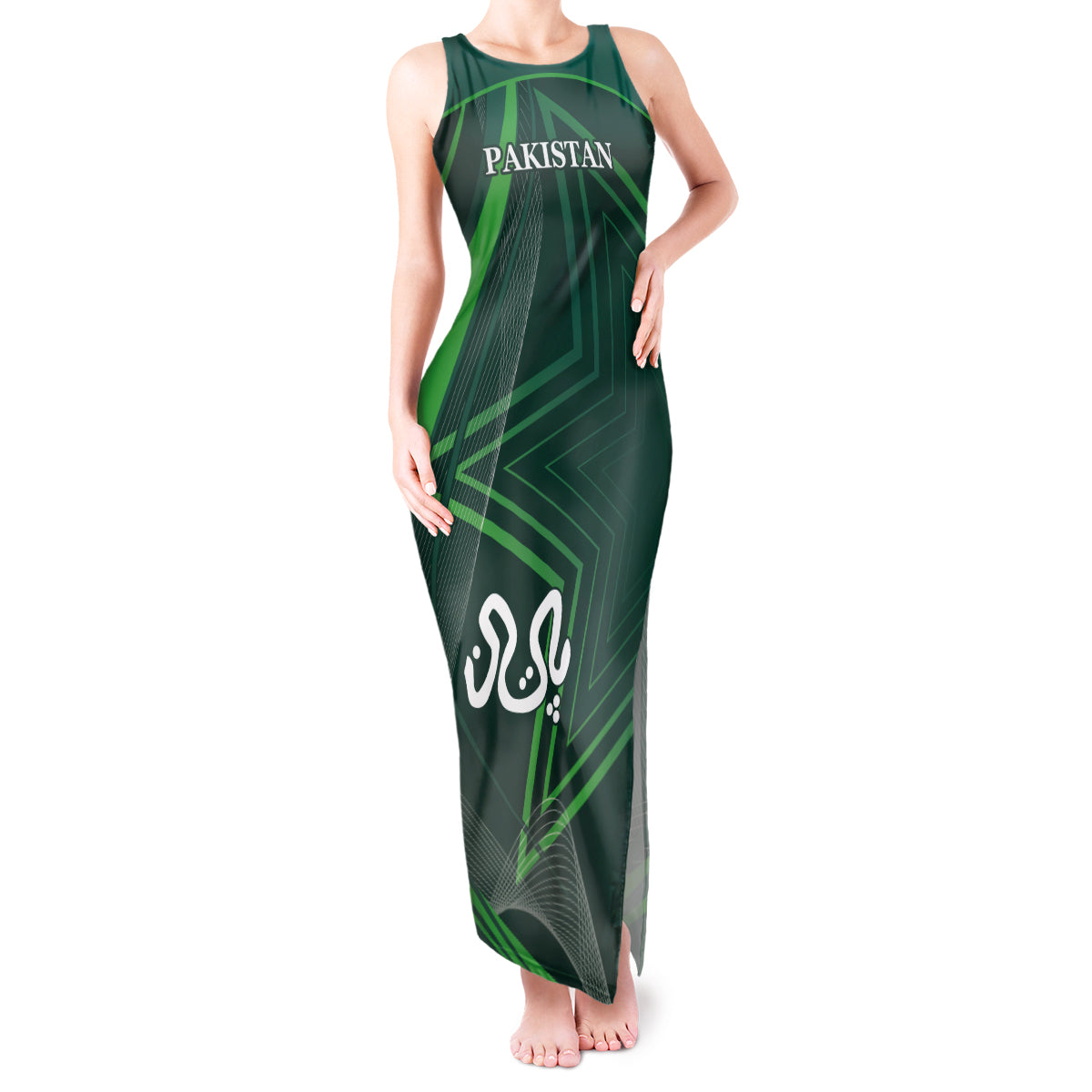 Pakistan Cricket World Cup 2024 Tank Maxi Dress Shaheens Make Champions