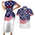 United States Cricket World Cup 2024 Couples Matching Short Sleeve Bodycon Dress and Hawaiian Shirt USA Badge Eagle Make Champions LT9 - Wonder Print Shop