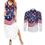 United States Cricket World Cup 2024 Couples Matching Summer Maxi Dress and Long Sleeve Button Shirt USA Badge Eagle Make Champions LT9 - Wonder Print Shop