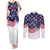 United States Cricket World Cup 2024 Couples Matching Tank Maxi Dress and Long Sleeve Button Shirt USA Badge Eagle Make Champions LT9 - Wonder Print Shop