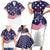 United States Cricket World Cup 2024 Family Matching Short Sleeve Bodycon Dress and Hawaiian Shirt USA Badge Eagle Make Champions - Wonder Print Shop