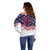 United States Cricket World Cup 2024 Off Shoulder Sweater USA Badge Eagle Make Champions - Wonder Print Shop