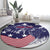 United States Cricket World Cup 2024 Round Carpet USA Badge Eagle Make Champions