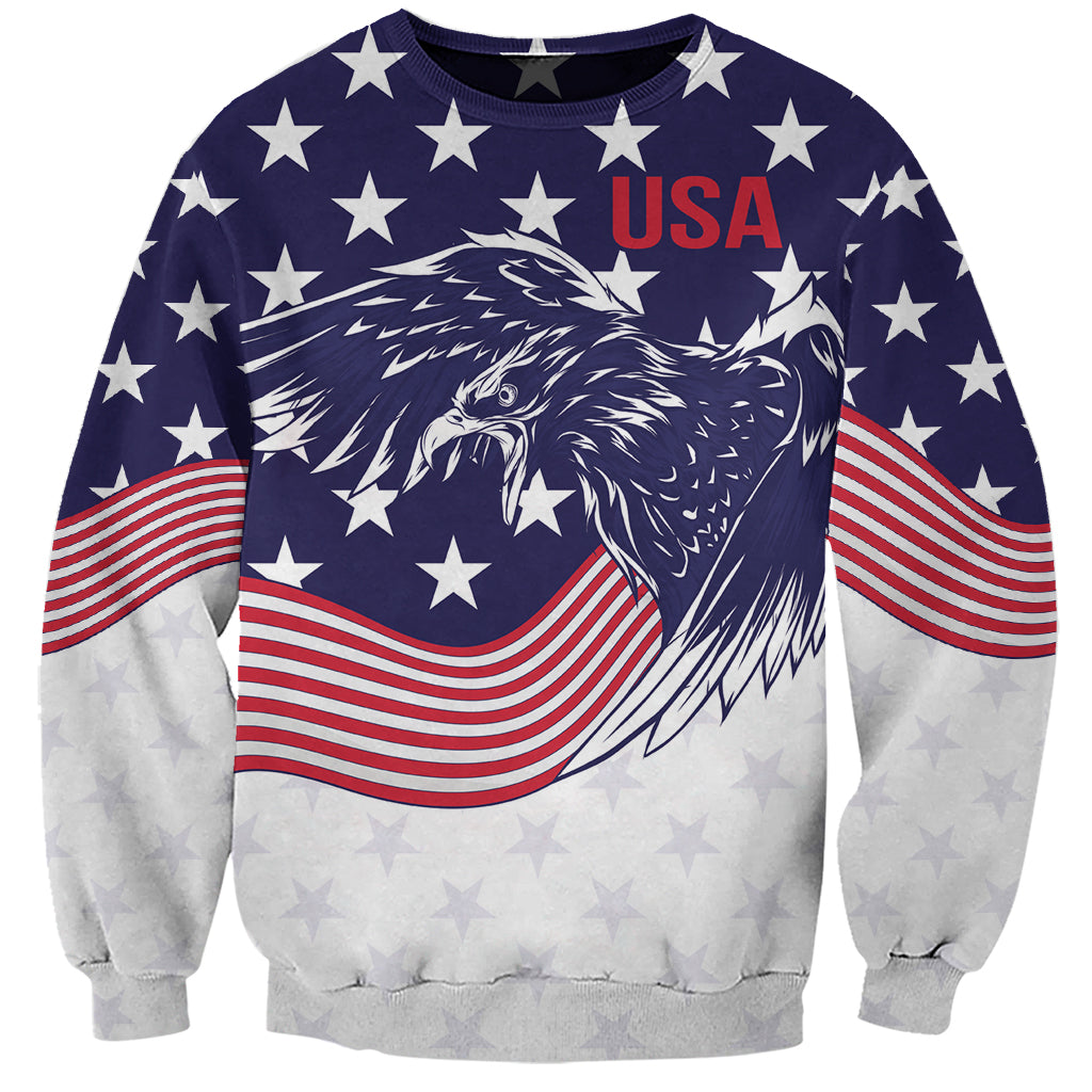 United States Cricket World Cup 2024 Sweatshirt USA Badge Eagle Make Champions