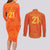 Netherlands Cricket World Cup 2024 Couples Matching Long Sleeve Bodycon Dress and Long Sleeve Button Shirt The Flying Dutchmen Make Champions LT9 - Wonder Print Shop