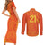 Netherlands Cricket World Cup 2024 Couples Matching Short Sleeve Bodycon Dress and Long Sleeve Button Shirt The Flying Dutchmen Make Champions LT9 - Wonder Print Shop