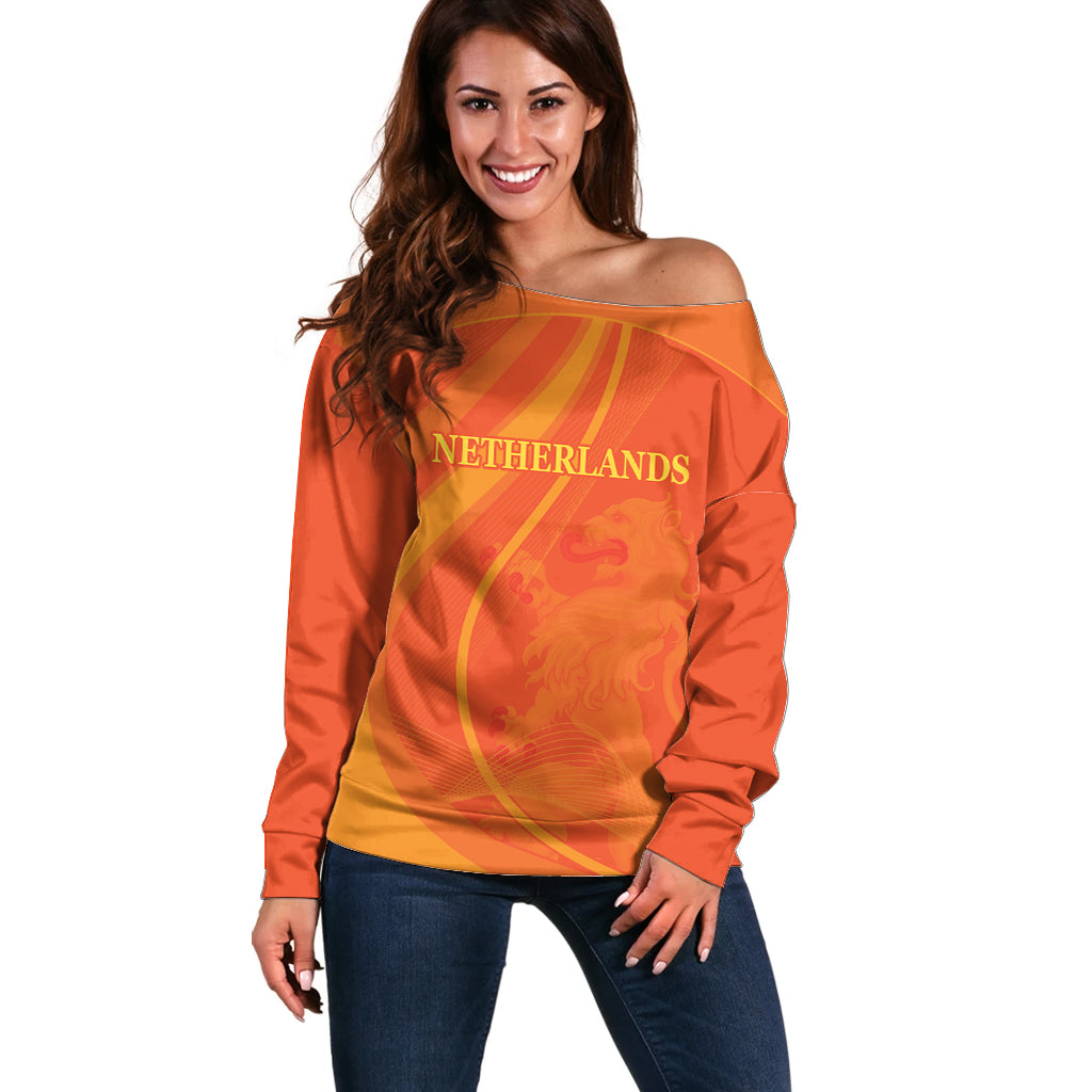 Netherlands Cricket World Cup 2024 Off Shoulder Sweater The Flying Dutchmen Make Champions - Wonder Print Shop