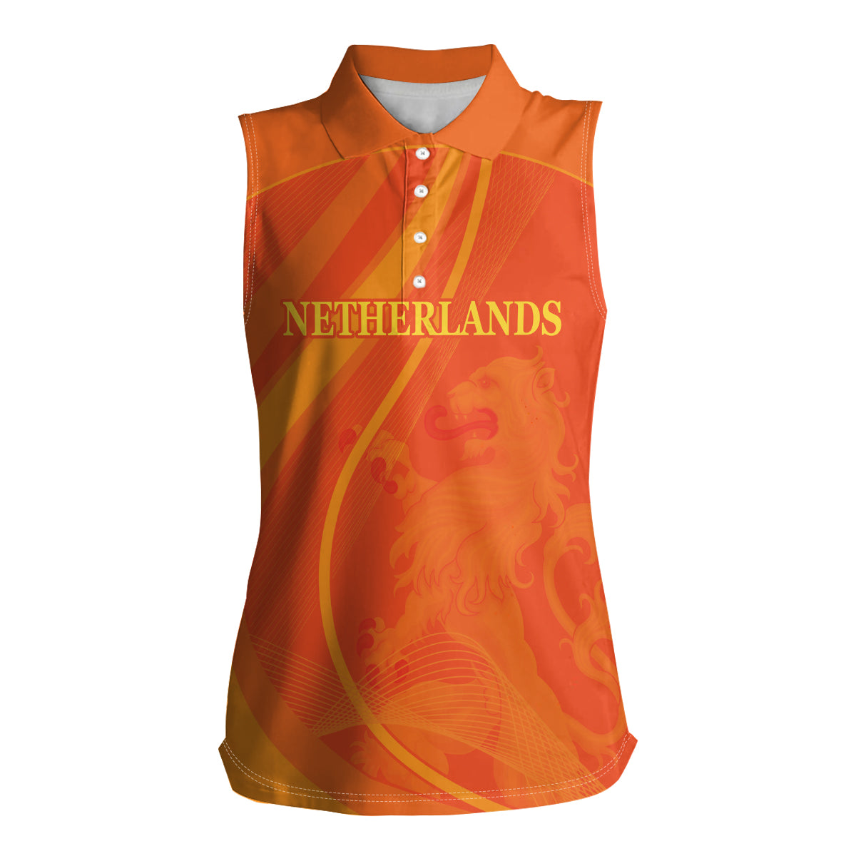 Netherlands Cricket World Cup 2024 Women Sleeveless Polo Shirt The Flying Dutchmen Make Champions