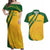 South Africa Cricket World Cup 2024 Couples Matching Off Shoulder Maxi Dress and Hawaiian Shirt Proteas Make Champions LT9 - Wonder Print Shop