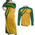 South Africa Cricket World Cup 2024 Couples Matching Off Shoulder Maxi Dress and Long Sleeve Button Shirt Proteas Make Champions LT9 - Wonder Print Shop