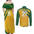 South Africa Cricket World Cup 2024 Couples Matching Off Shoulder Maxi Dress and Long Sleeve Button Shirt Proteas Make Champions LT9 - Wonder Print Shop