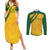 South Africa Cricket World Cup 2024 Couples Matching Summer Maxi Dress and Long Sleeve Button Shirt Proteas Make Champions LT9 - Wonder Print Shop