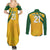 South Africa Cricket World Cup 2024 Couples Matching Summer Maxi Dress and Long Sleeve Button Shirt Proteas Make Champions LT9 - Wonder Print Shop