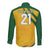 South Africa Cricket World Cup 2024 Long Sleeve Button Shirt Proteas Make Champions - Wonder Print Shop