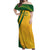 South Africa Cricket World Cup 2024 Off Shoulder Maxi Dress Proteas Make Champions - Wonder Print Shop