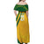 South Africa Cricket World Cup 2024 Off Shoulder Maxi Dress Proteas Make Champions - Wonder Print Shop