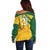 South Africa Cricket World Cup 2024 Off Shoulder Sweater Proteas Make Champions - Wonder Print Shop