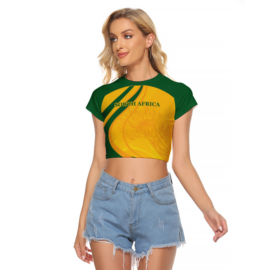 South Africa Cricket World Cup 2024 Raglan Cropped T Shirt Proteas Make Champions