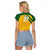 South Africa Cricket World Cup 2024 Raglan Cropped T Shirt Proteas Make Champions - Wonder Print Shop