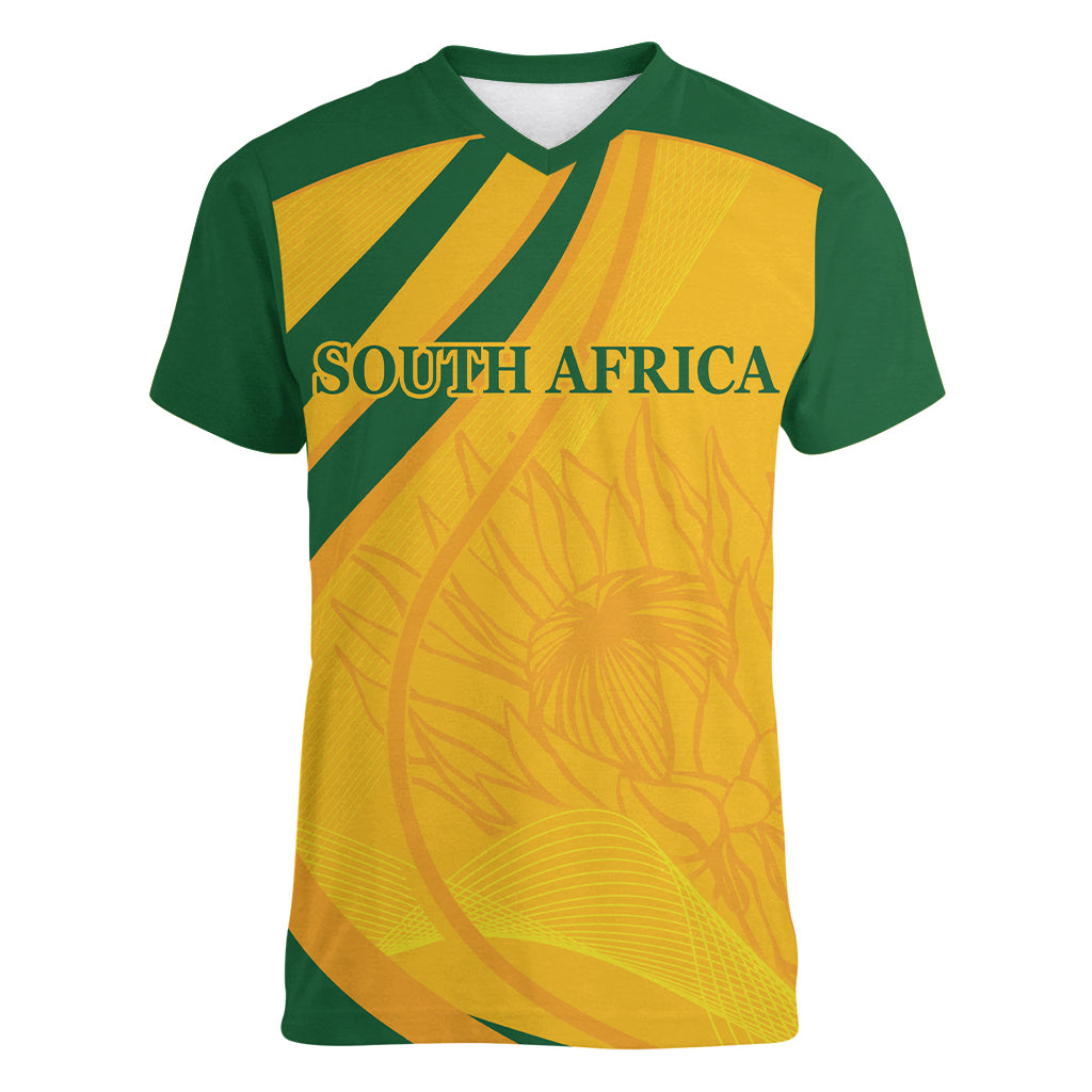 South Africa Cricket World Cup 2024 Women V-Neck T-Shirt Proteas Make Champions