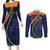 Sri Lanka Cricket World Cup 2024 Couples Matching Long Sleeve Bodycon Dress and Long Sleeve Button Shirt Shri Lanka Jathika Crikat Kandayama LT9 - Wonder Print Shop