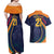 Sri Lanka Cricket World Cup 2024 Couples Matching Off Shoulder Maxi Dress and Hawaiian Shirt Shri Lanka Jathika Crikat Kandayama LT9 - Wonder Print Shop