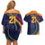 Sri Lanka Cricket World Cup 2024 Couples Matching Off Shoulder Short Dress and Hawaiian Shirt Shri Lanka Jathika Crikat Kandayama LT9 - Wonder Print Shop