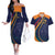 Sri Lanka Cricket World Cup 2024 Couples Matching Off The Shoulder Long Sleeve Dress and Hawaiian Shirt Shri Lanka Jathika Crikat Kandayama LT9 - Wonder Print Shop