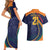 Sri Lanka Cricket World Cup 2024 Couples Matching Short Sleeve Bodycon Dress and Hawaiian Shirt Shri Lanka Jathika Crikat Kandayama LT9 - Wonder Print Shop